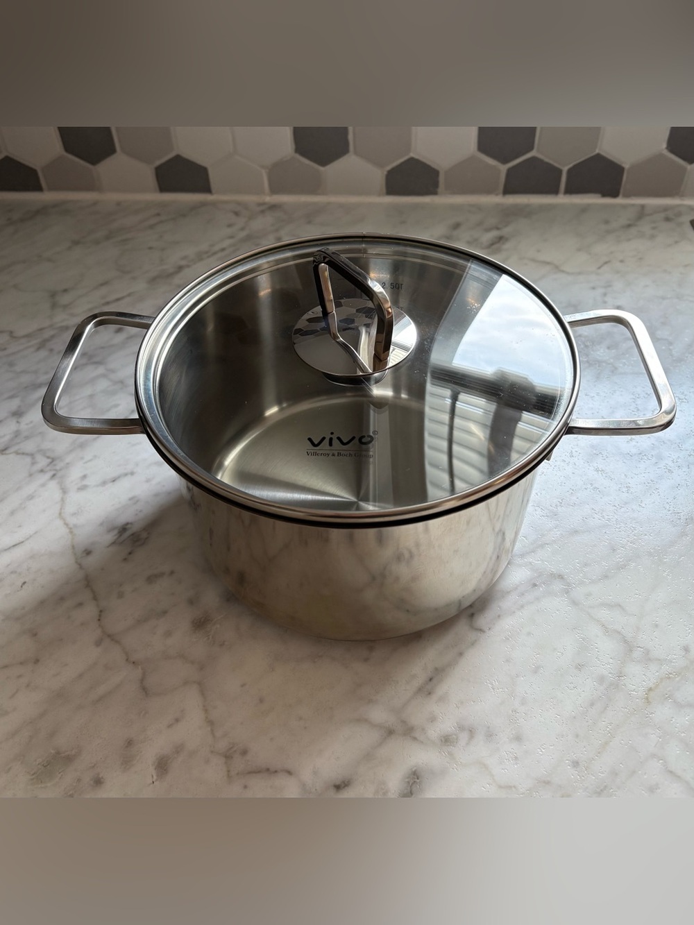 Vivo Villeroy & Boch, Stainless Steel Stock Pot 2.5L w/ Glass Lid Induction